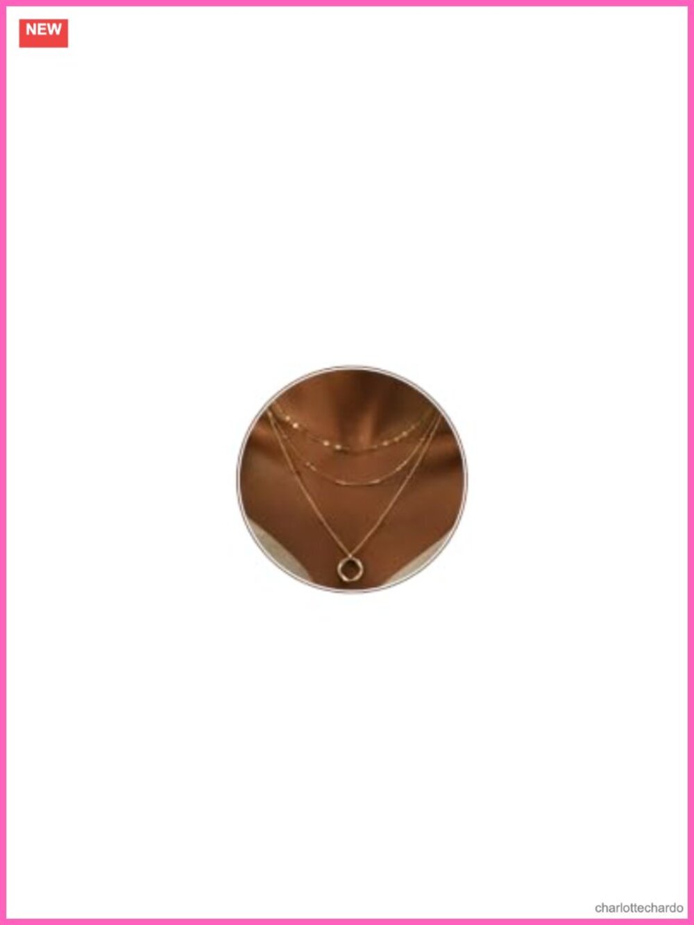 14K Gold Plated 3 Pc Layered Necklaces for Women